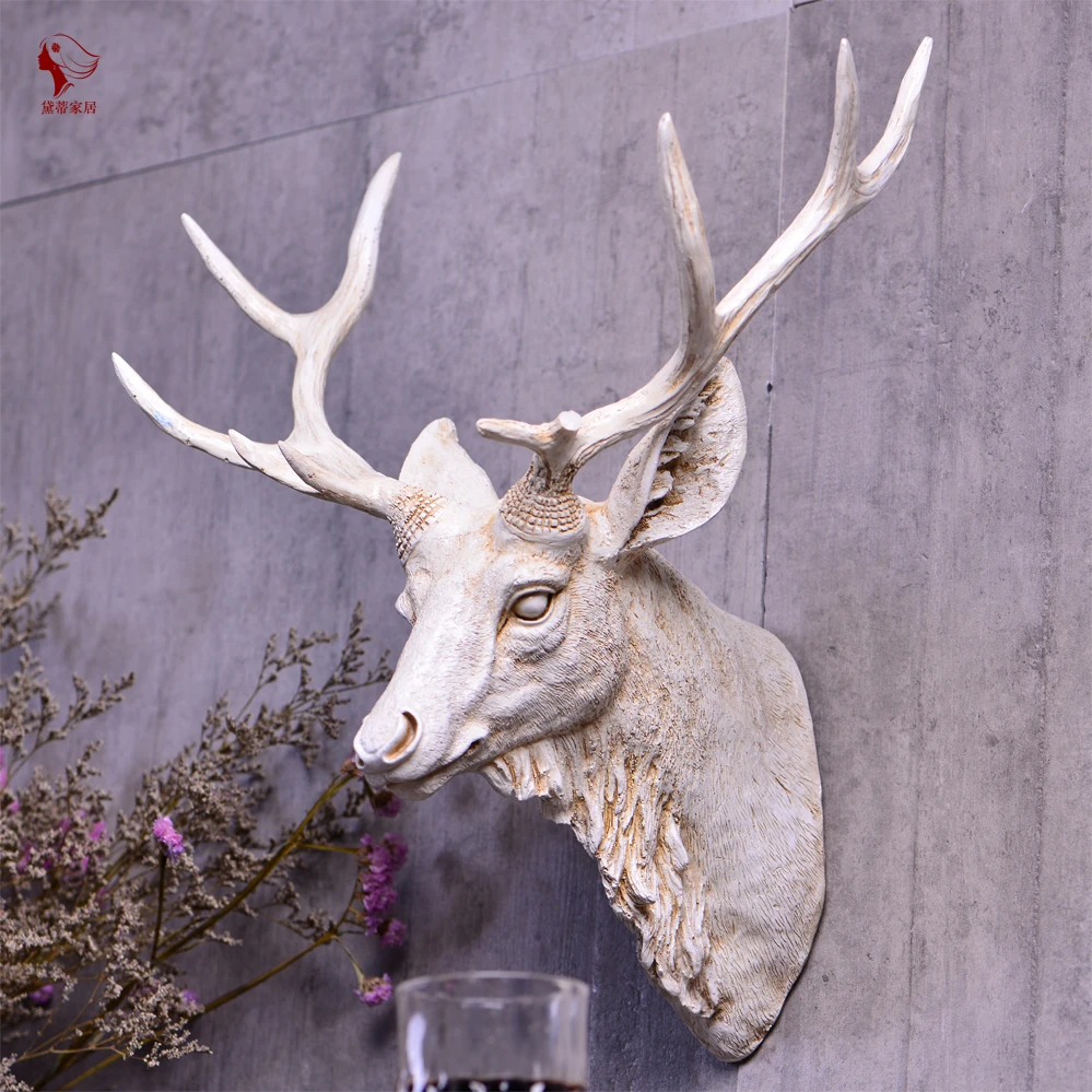 Настенный Декор для дома с головой овцы оленя настенный украшенный брусок
