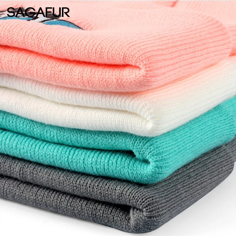 Вышивка скейтборд маленькая собака Милая вязаная шапка детская теплая Осенняя