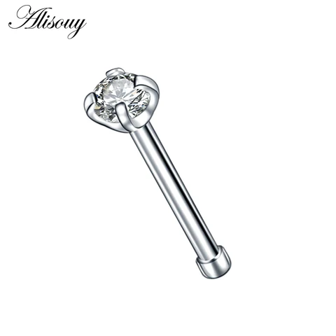 Серьги-гвоздики Alisouy из нержавеющей стали с кристаллами