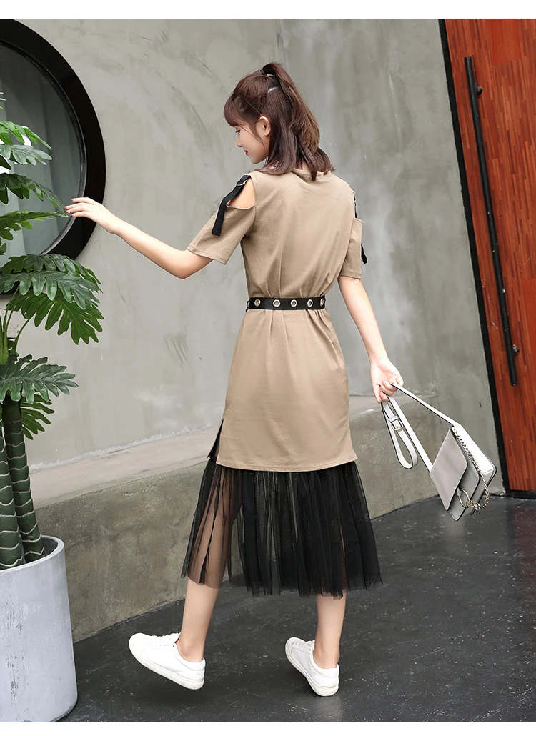 Женский модельный комплект из двух предметов хлопковая длинная футболка с