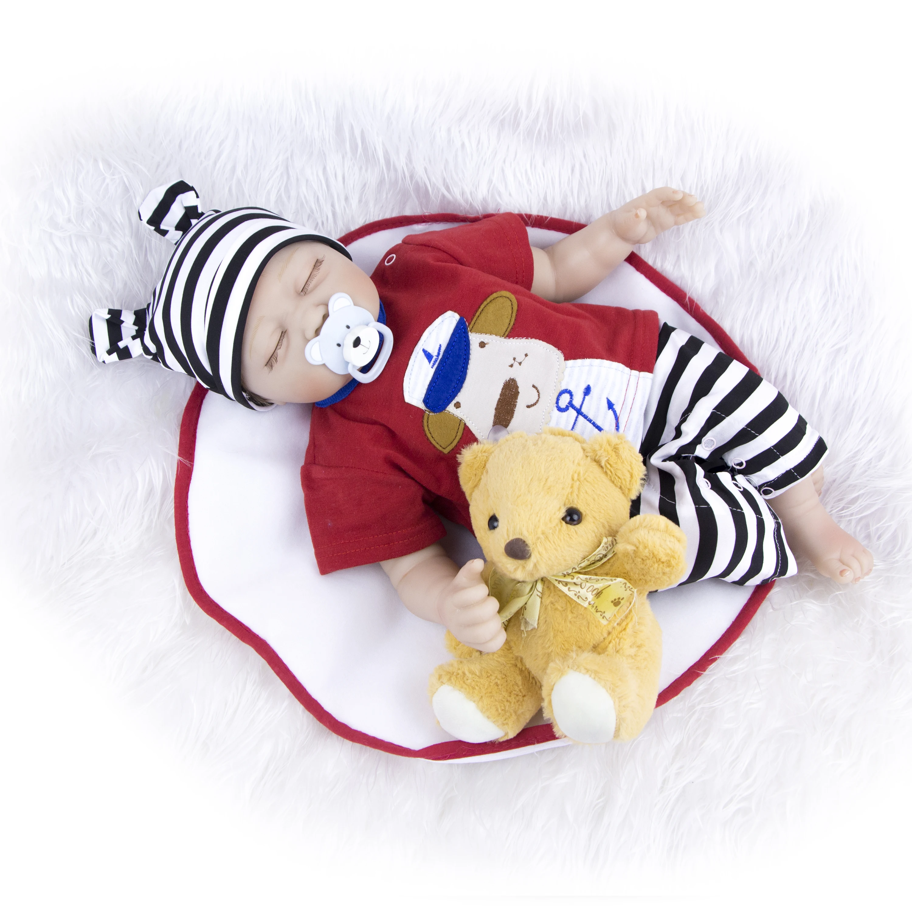 55 см силиконовая кукла Reborn игрушки реалистичные интерактивные куклы ручной
