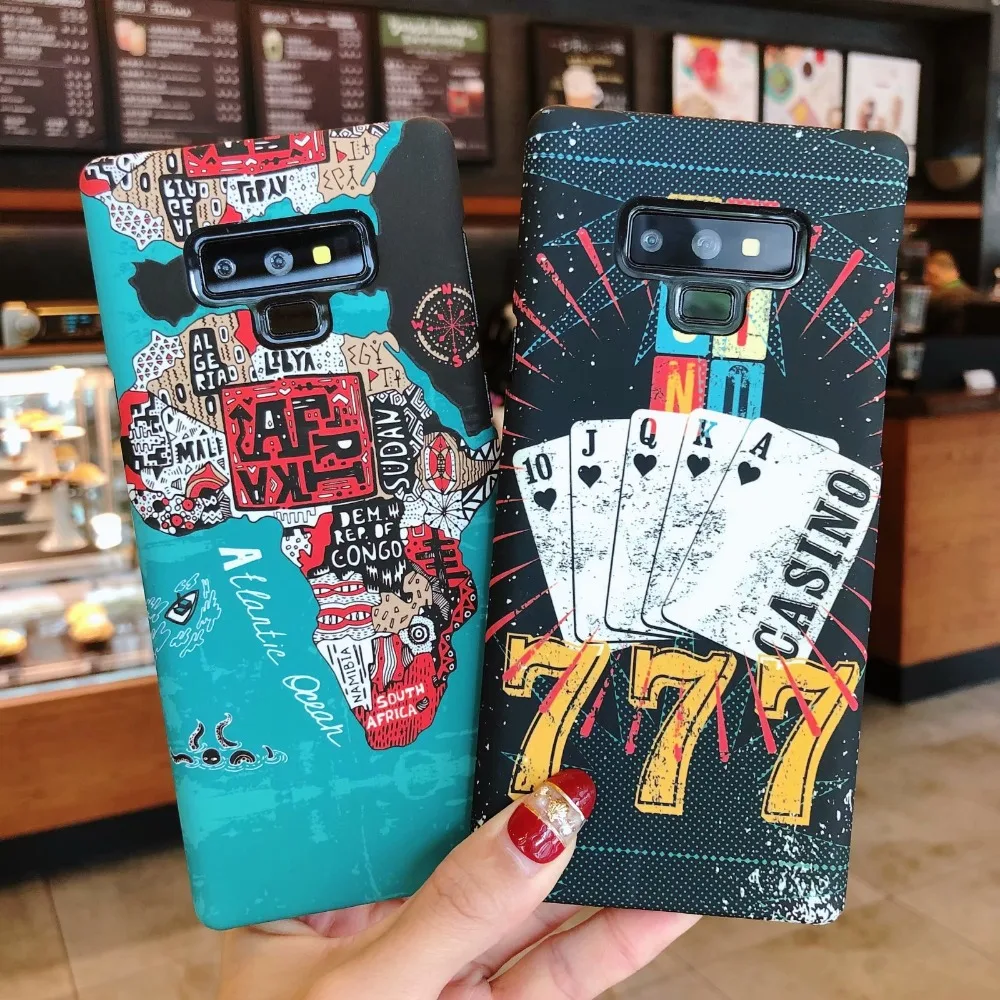 Световой River island покер казино жесткий чехол для телефона samsung Galaxy S9 S8 плюс