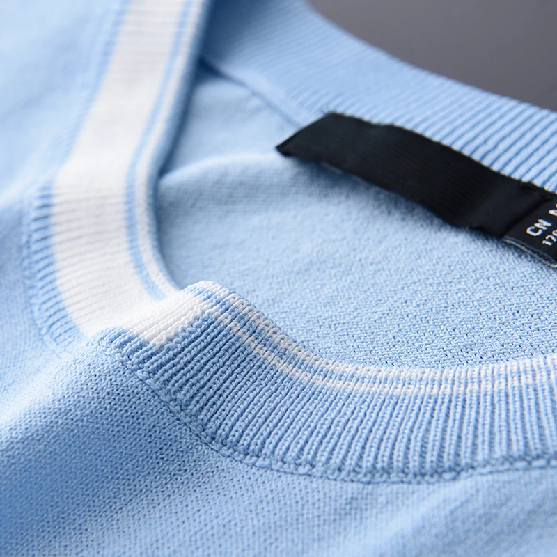 Мужская Трикотажная футболка Minglu летняя мягкая облегающая с круглым вырезом