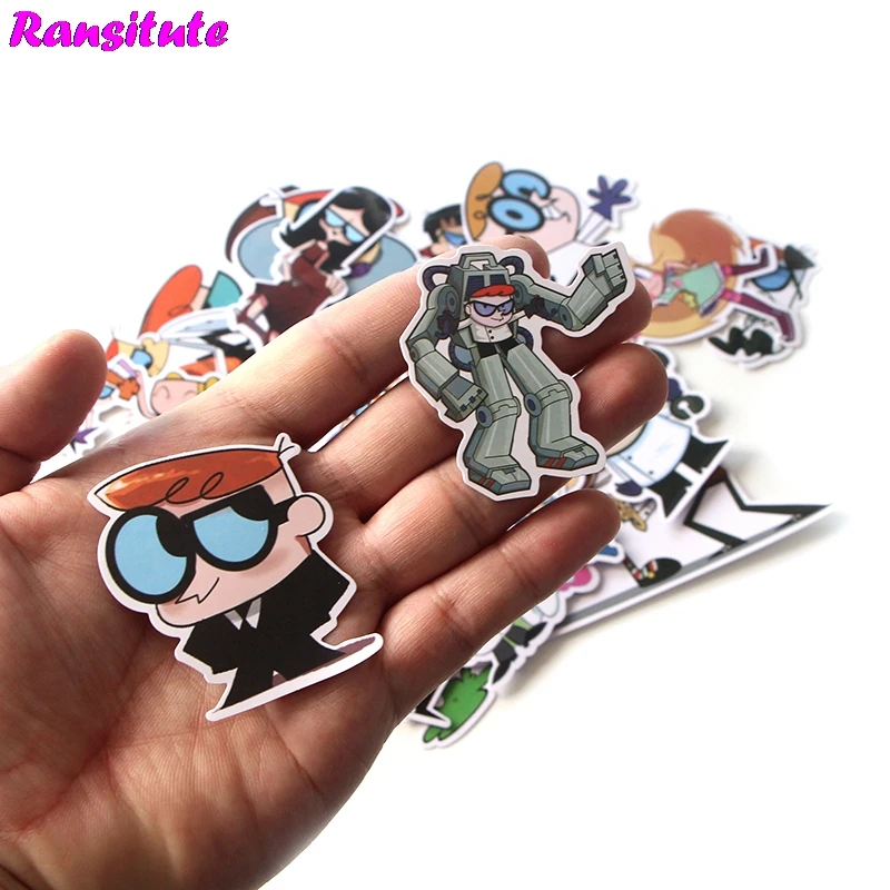 R275 39 шт./компл. Dexter's Lab забавные детские игрушки стикер DIY багаж ноутбук скейтборд мотоцикл водонепроницаемый стикер