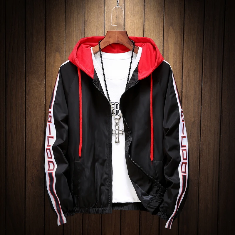 2019 куртка мужская летняя с капюшоном Солнцезащитная ветровка Модная брендовая