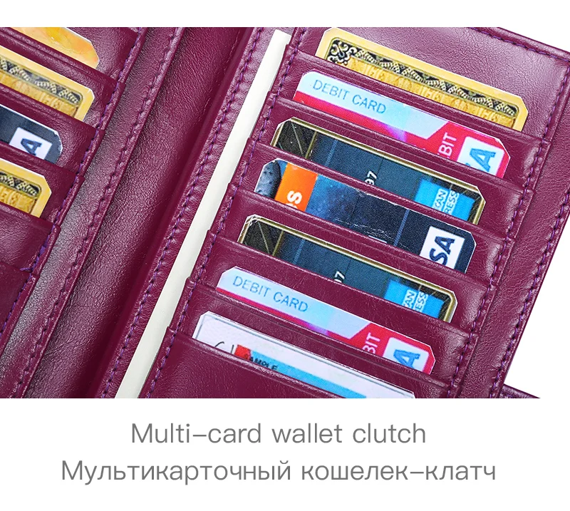 SENDEFN RFID хит, женский клатч, кожаный кошелек, Женский Длинный кошелек, Дамский кошелек на молнии, ремень, сумка для денег, кошелек для iPhone 7 5162-55