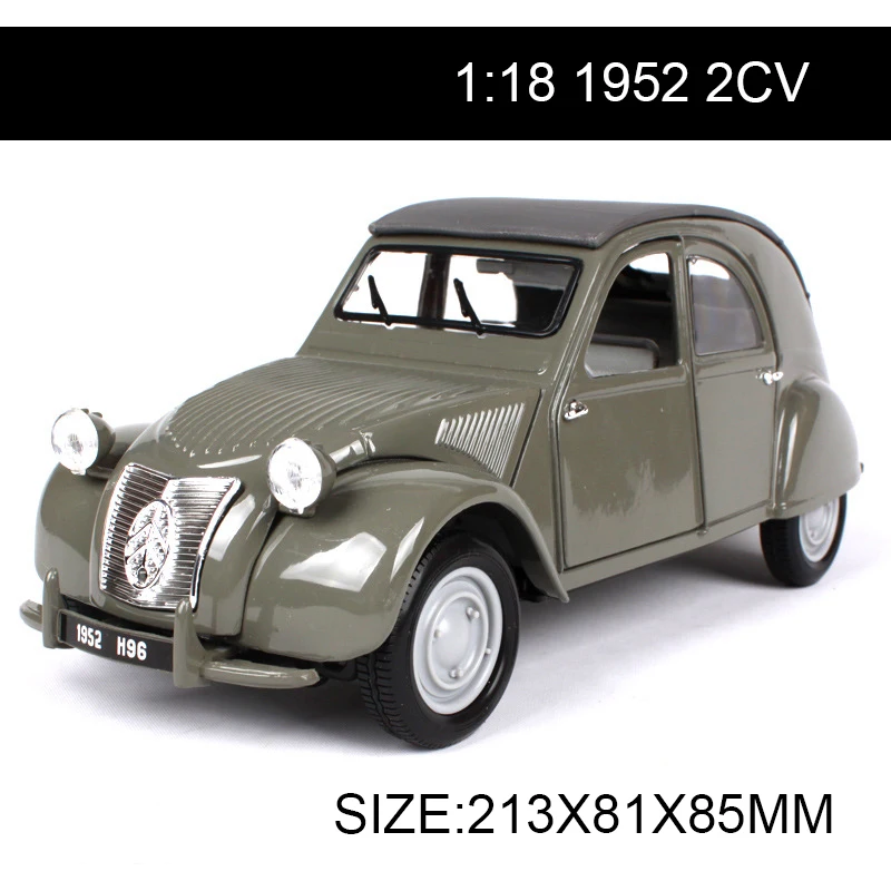 

Maisto 1:18 diecast Car 1952 2CV Classic Cars Coupe 1:18 Alloy Car Metal Vehicle Collectible Models toys For Gift Collection