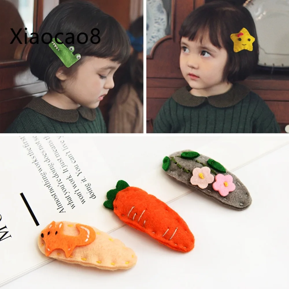 Новинка ручной работы заколки для волос с героями мультфильмов девочек цветные