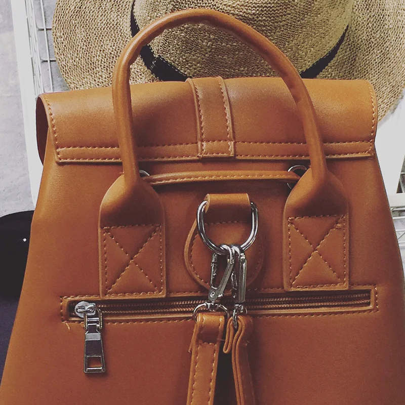 Рюкзак женский кожаный школьный для подростков с защитой от кражи|Женские