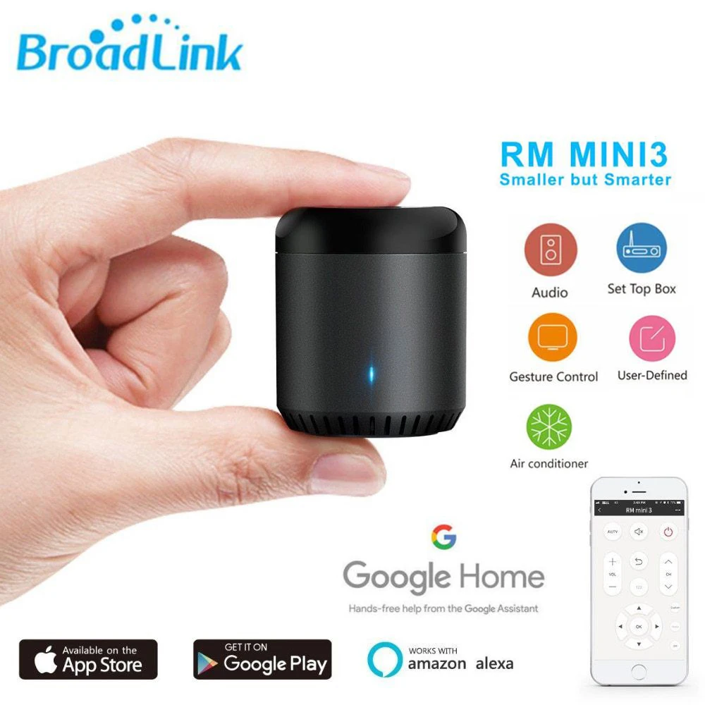 Broadlink RM Mini 3 WiFi+ 4G+ ИК пульт дистанционного управления работа с Alexa Google Assistant IFTTT умный дом ТВ AC приложение управление Лер