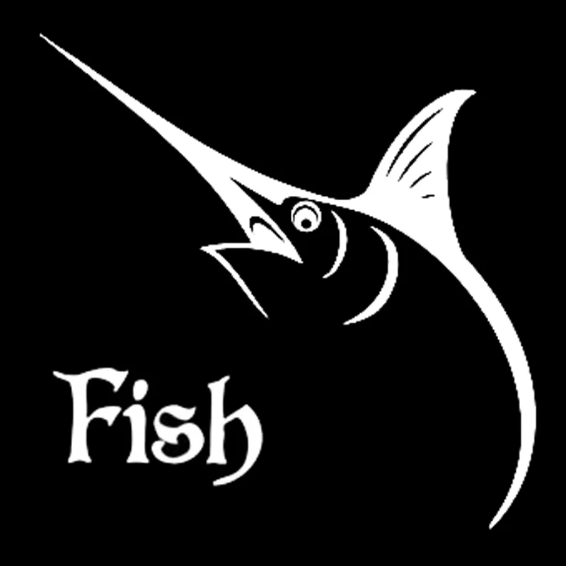 

11.3cm*11.2cm Fish Marlin Fishing Car-Styling Car Sticker Vinyl Decal S4-0392