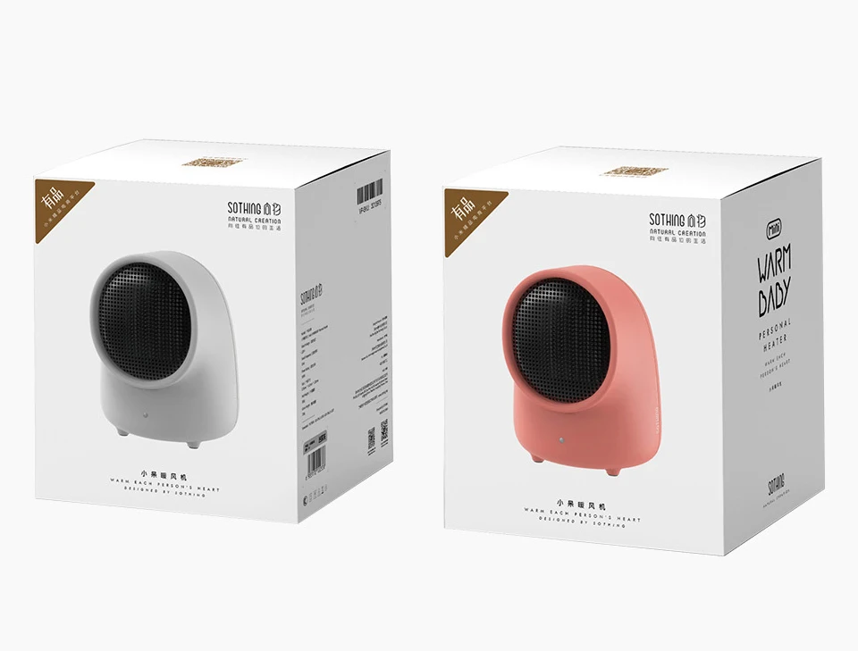 Xiaomi Mini Warmbaby тепловентилятор милый маленький нагреватель Настольный теплый электронный портативный обогреватель для зимы домашний офисный обогреватель