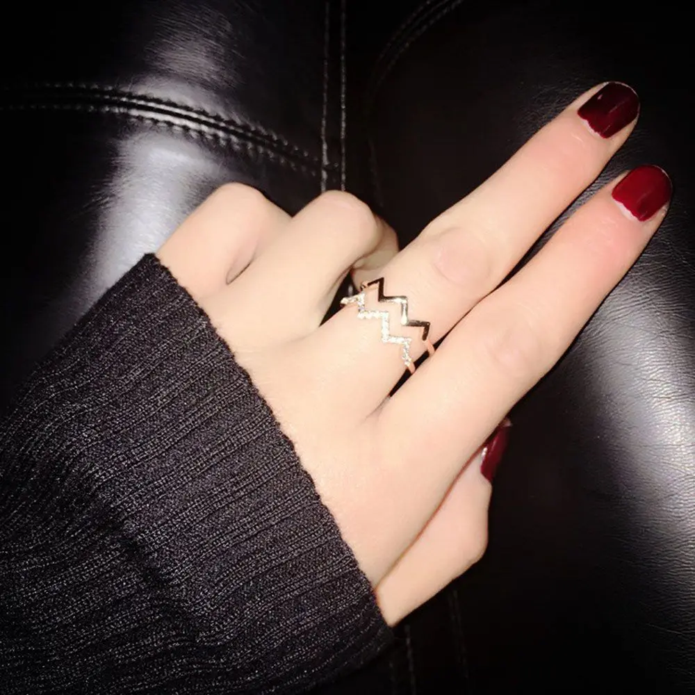 1 шт. геометрическое Золотое многослойное обручальное кольцо с кристаллами в