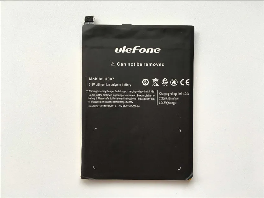 Ulefone U007 аккумулятор 2200 мАч ~ 2700 высокое качество запасная батарея для смартфона в
