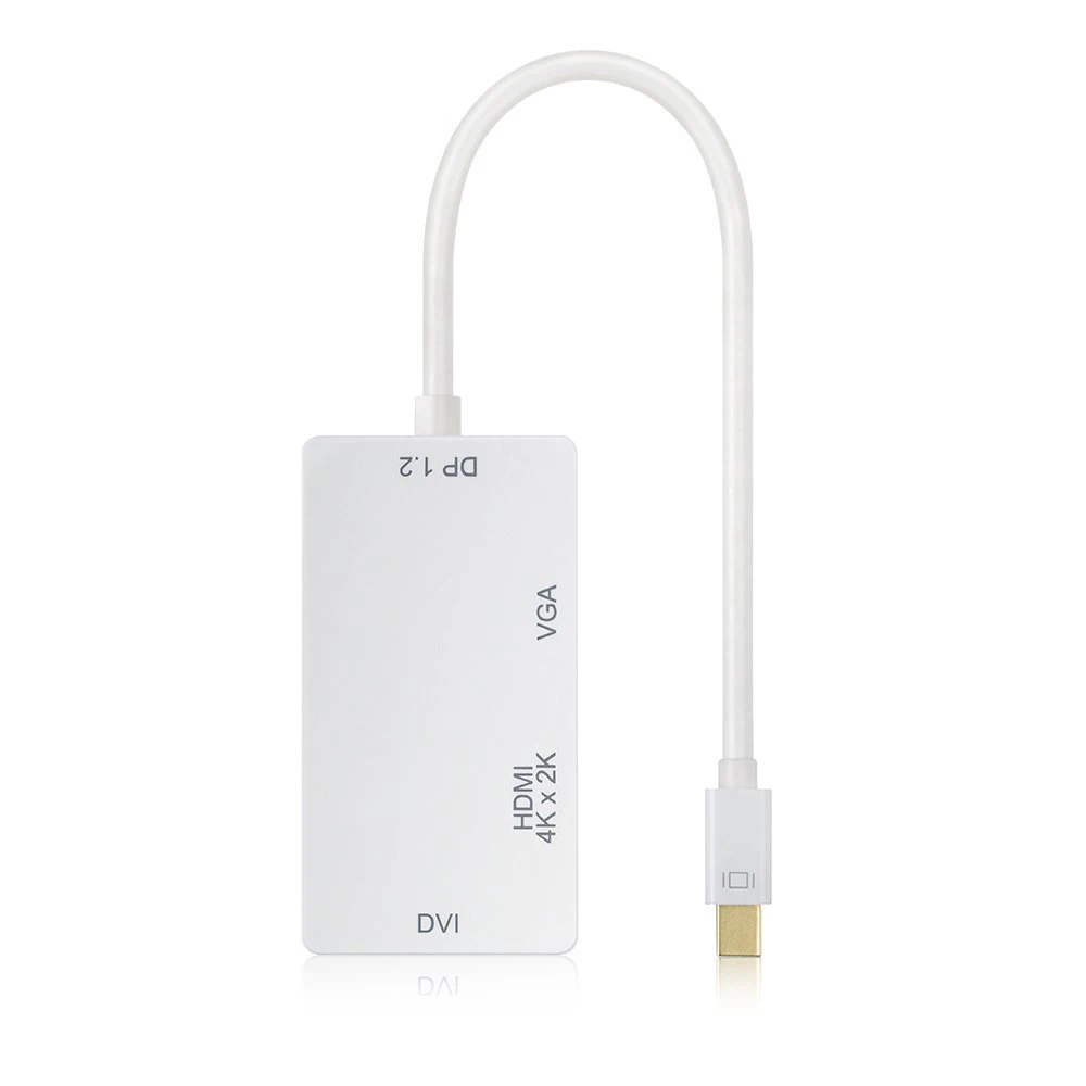 Топ Mini DisplayPort female 3 в 1 адаптер 2 full 4 K x разрешение 3D стерео все HD White| |