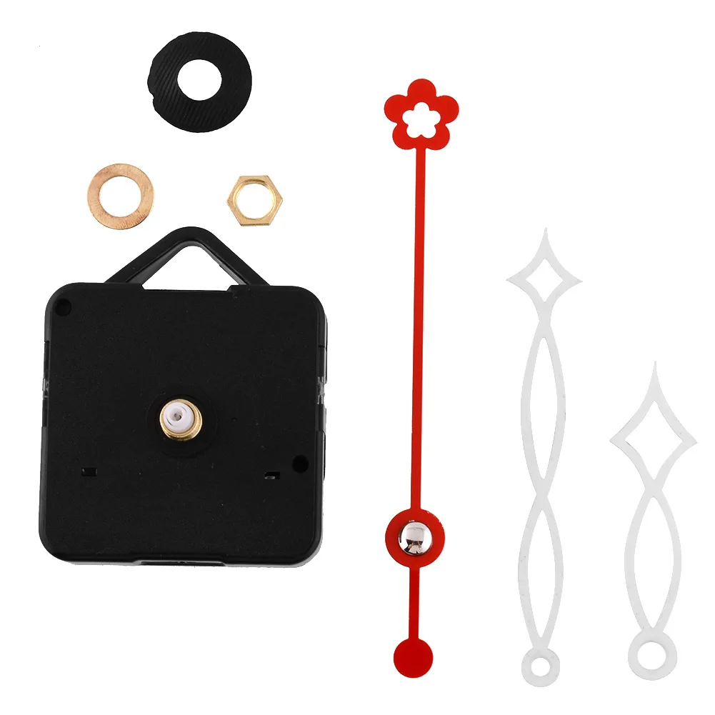 Хит продаж кварцевые часы часовой механизм белые красные стрелки запчасти для