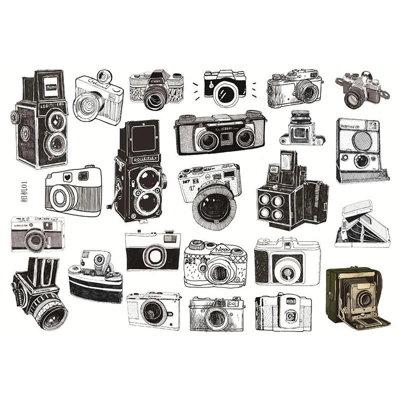 1 шт. милый A5 ручная роспись камера декоративный стикер для канцелярских товаров