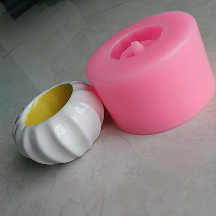 Маленькая форма для цветочных горшков в форме тыквы силиконовая цемента ручная