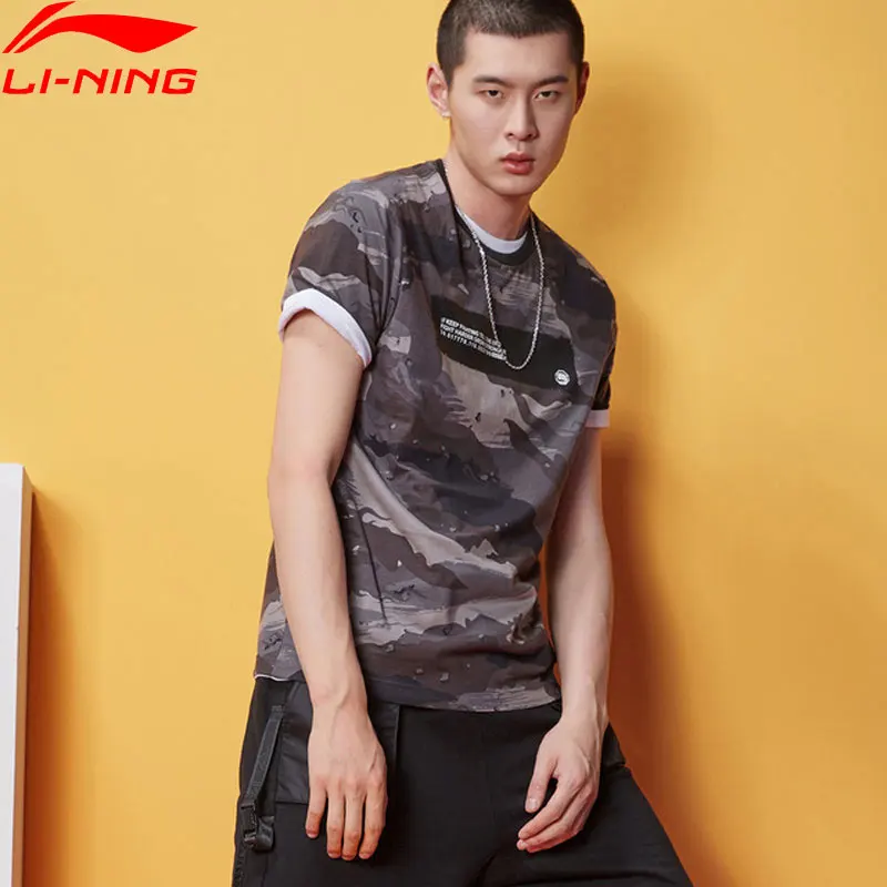 Мужские футболки Li Ning для баскетбола BAD FIVE Классический крой 100% хлопок подкладка