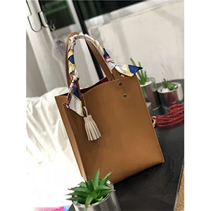 Top-handle Women Handbag Solid Big Capacity Women Casual Tote Fashion Brand Females Bucket Luxury PU Leather Ladies Bolsa - Цвет: Khaki