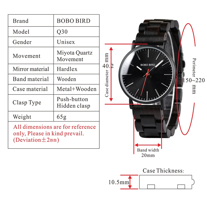 

BOBO BIRD Top Luxury Brand Men Wooden Watches relogio masculino Quartz Wristwatches kol saati Gift Wood Box Cloks Drop Shipping