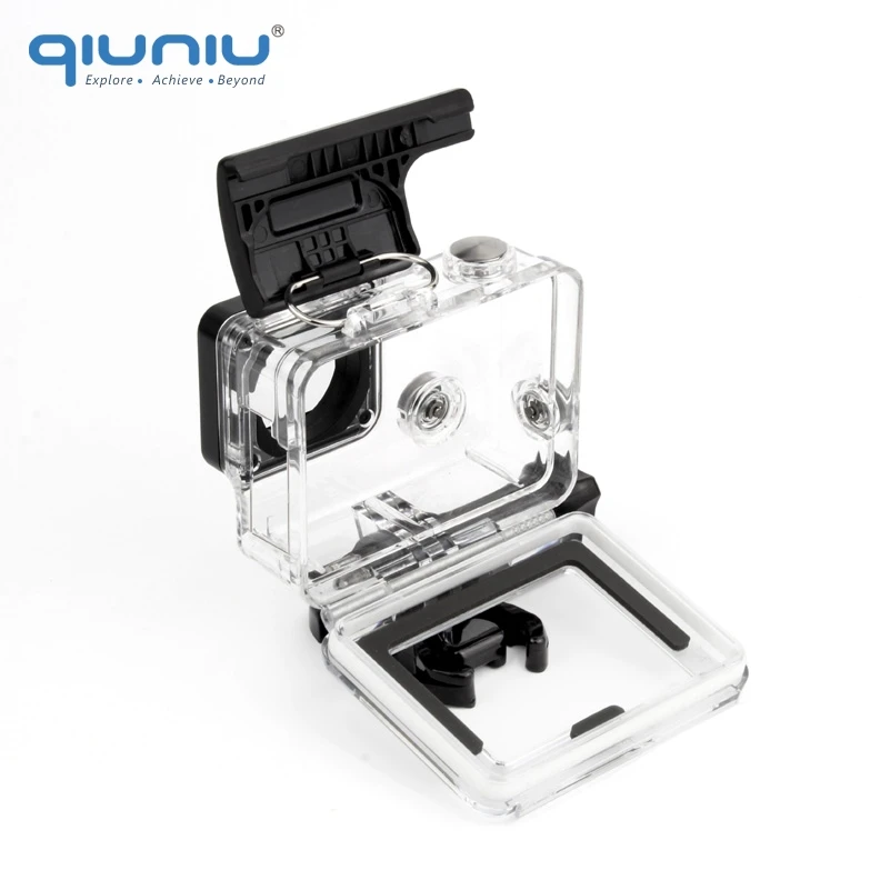 Чехол каркас QIUNIU для GoPro Hero 4 защитный чехол с боковым открыванием 3 + аксессуары
