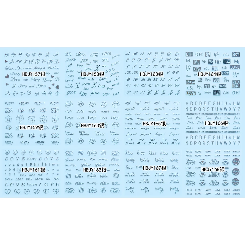 Самоклеящиеся 3D Наклейки для дизайна ногтей 12 листов|sheets nail art|nail artsticker decal |