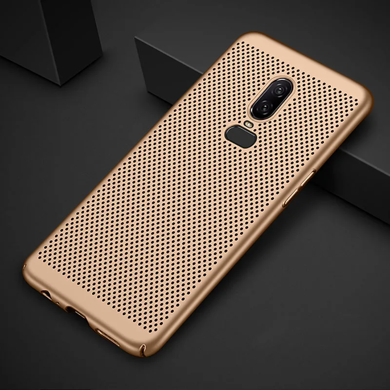 Gold Vent LuckGuard Oneplus 6 чехол-накладка One Plus 6 теплоотвод Жесткий PC чехол для телефона для Oneplus 5 T five One plus 6 6T защитный B - Цвет: Gold Vent