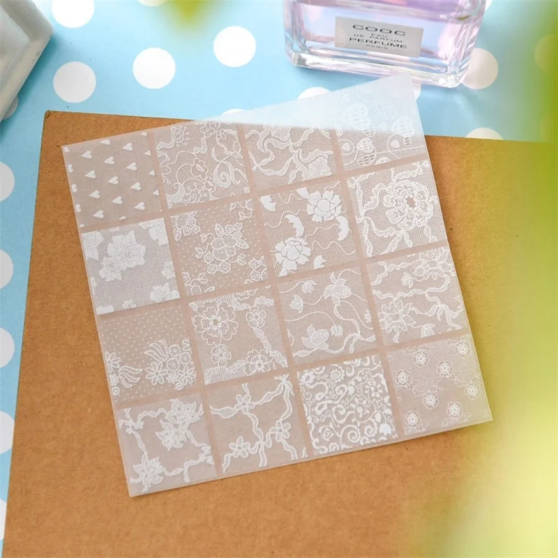 6 шт./компл. элегантные бумажные наклейки Vellum для DIY Scapbooking Card Making Planner Craft|Наклейки|