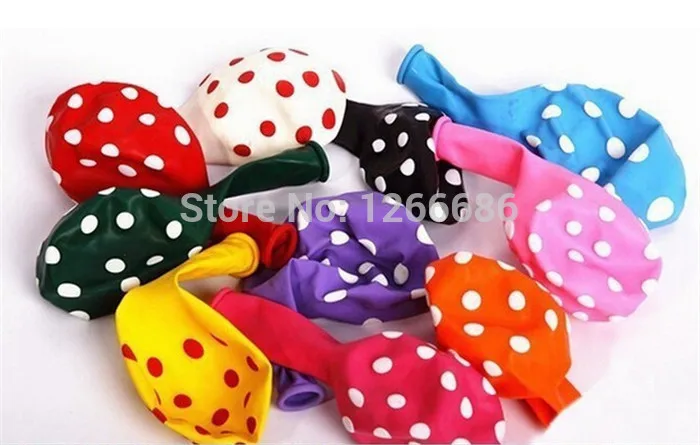 

1000pcs/lot Cute Latex Polka Dot Balloon Birthday Party Wedding Holiday Decorating