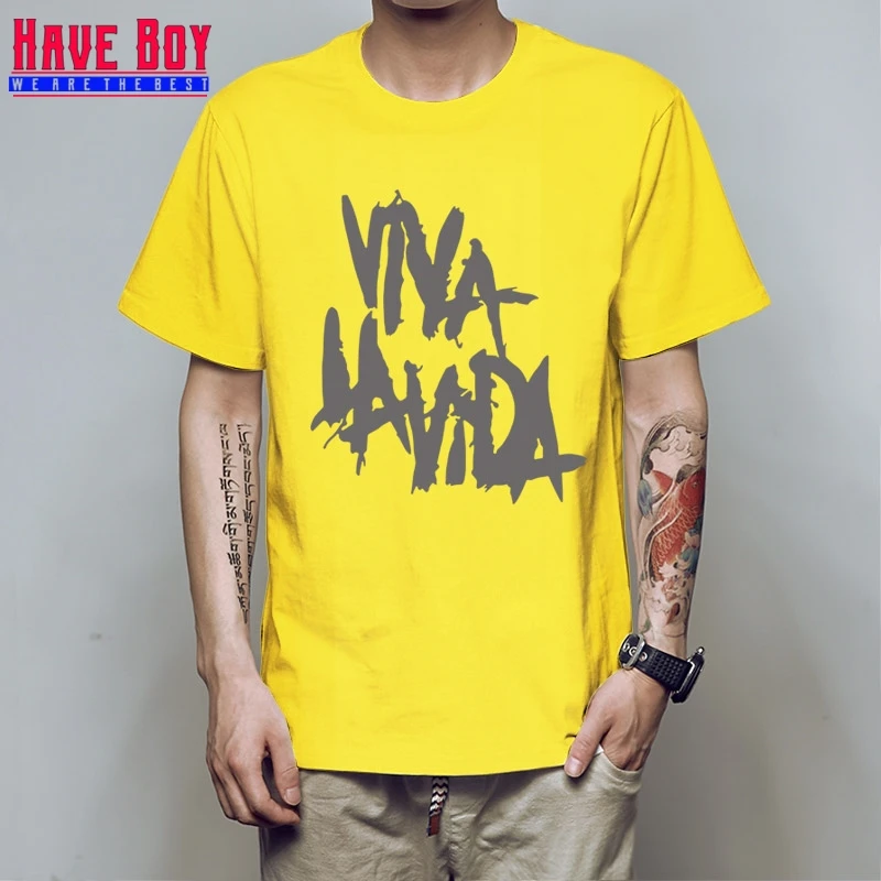 HAVE BOY Rock Coldplay Viva la vida свободная Мужская футболка для мужчин новая хлопковая Повседневная футболка с короткими рукавами Camisetas Masculina HB160