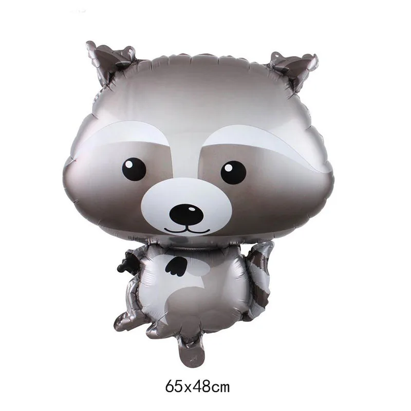 1pc raccoon Детский душ животные шарики для день рождения джунгли вечерние для вечеринки в стиле сафари Джунгли Тема вечерние шары Свадебная вечеринка Декор ребенок день рождения шар - Цвет: 1pc raccoon