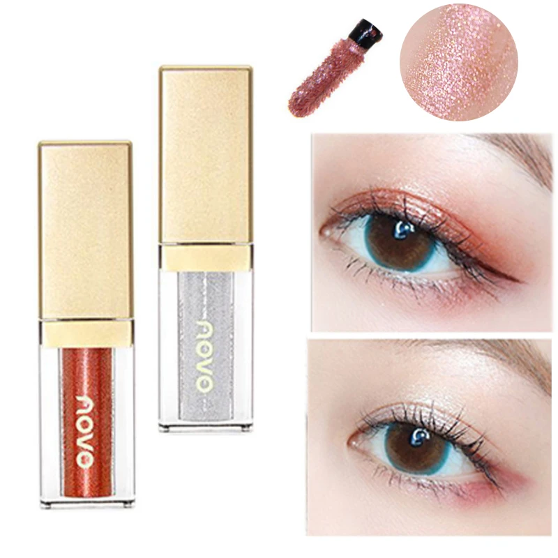 Блестящие жидкие тени для век долговечные водонепроницаемые Сияющие блестящие