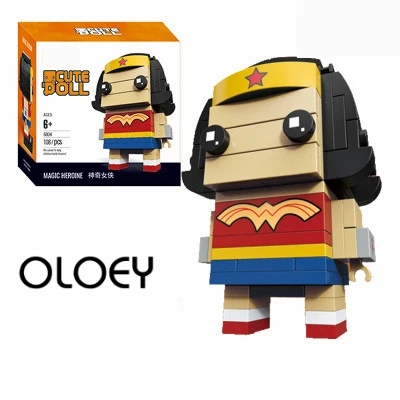 Составное здание блоки квадратная голова большая Marvel железная модель человека