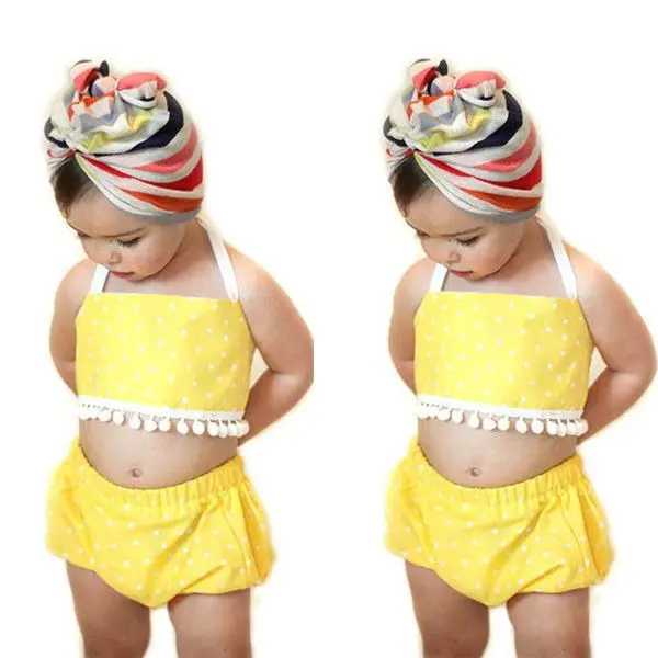 Летнее платье для маленьких девочек в возрасте от года до Топ горошек + шорты