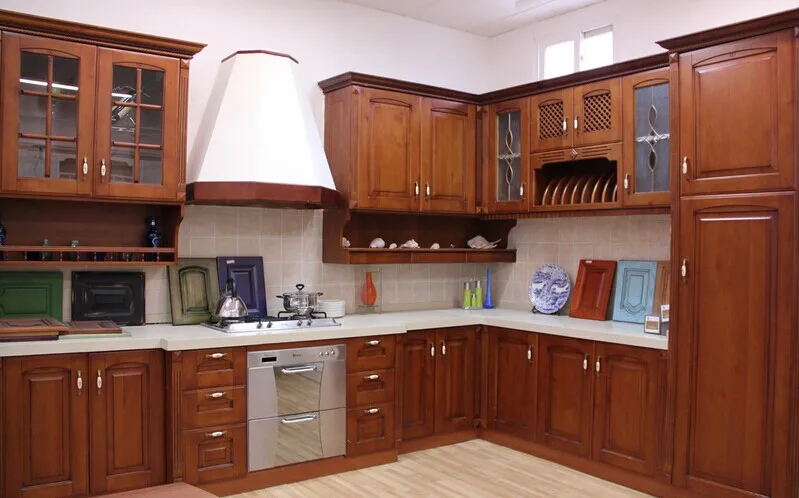 Американский красный вишневый кухонный шкаф E1 8185|kitchen cabinet|red kitchen cabinetsamerican cabinets |