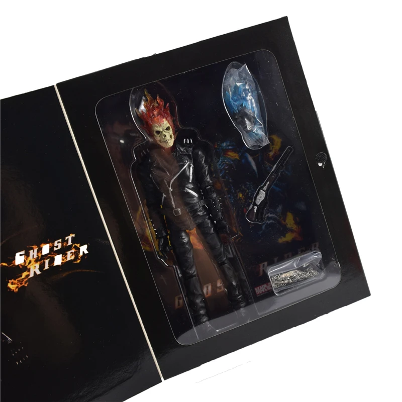 Ghost Rider фигурку ПВХ Marvel Джонни Blaze Коллекционная модель игрушки 23 см|Игровые
