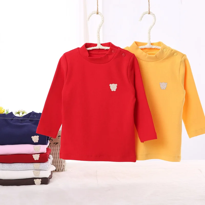 Одежда для малышей футболка с высоким воротом детская одежда маленьких