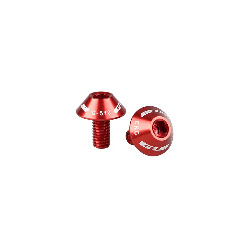 Red 2 шт./партия GUB M5* 12 мм алюминиевая велосипедная бутылка для воды крепежные болты зонтик тип велосипедная бутылка для воды кронштейн винты рейки - Цвет: Red