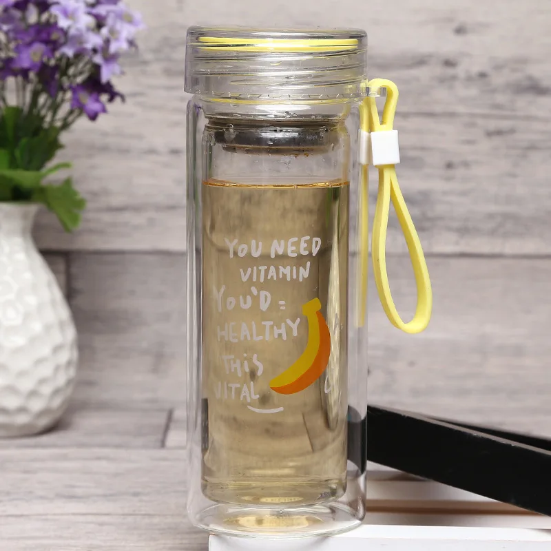 TECHOME творческая большая емкость бутылка для воды с фруктовым принтом С защитой от