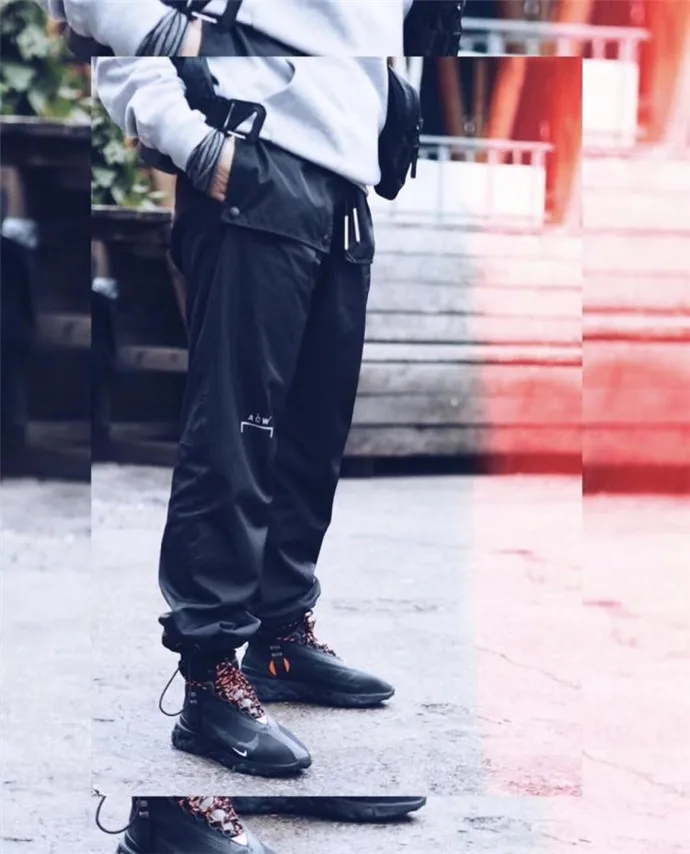 Черные a-cold-Wall* брюки 19ss эксклюзивные Teohnial нейлоновые спортивные штаны с пуговицами и большими карманами, завязанные на ноги a-cold-Wall брюки мужские ACW
