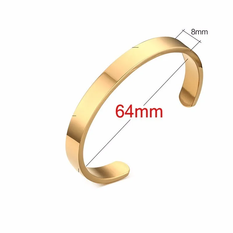 8MM GOLD2 6 мм 8 мм классический плоский крутящий момент браслет для мужчин 8 мм нержавеющая сталь Grange манжеты браслет полировка отделка комфорт-fit - Окраска металла: 8MM GOLD2