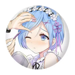 ZXFJXR 58 мм Re:Zero Kara Hajimeru Isekai Seikatsu Rem Ram болельщики для девочек булавка полезный значок