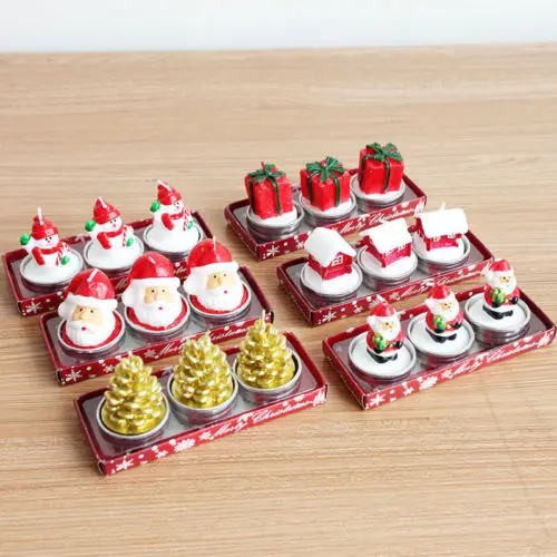 3 шт. новые рождественские подарки ароматические свечи Санта Клаус Снеговик