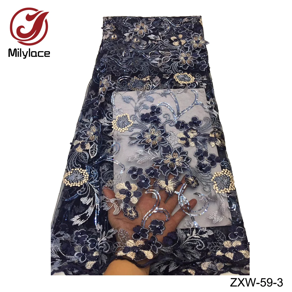 Фото Milylace new coming nigerian lace fabric with sequins design embroidery beads african for dress ZXW-59 Дом и сад Milylace new coming nigerian lace fabric with sequins design embroidery beads african for dress ZXW-59 Дом и сад