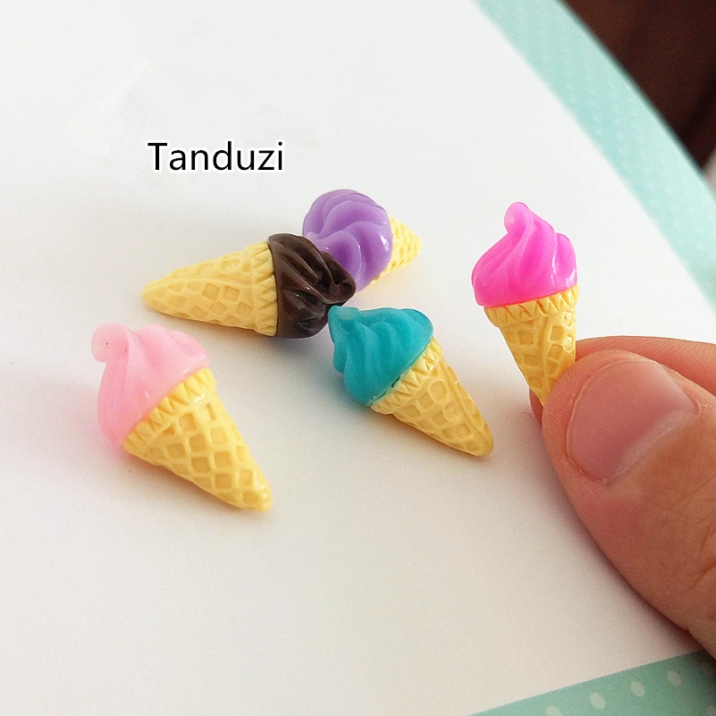 20 шт. разноцветная полимерная Супер Имитация еды Tanduzi 3D милое мороженое сделай