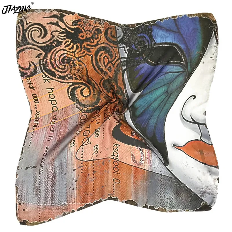 

Scarf women Chinese Opera High quality Silk Scarf Luxury Head Wrap Hair Scarf 70*70cm Shawl Bandana Office Lady Neck Tie Scarf