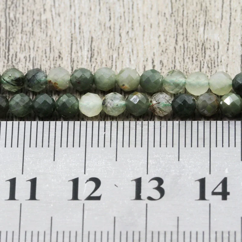 Модные бусины 4 мм из натурального зеленого апатита круглые для изготовления