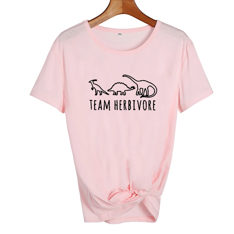 Командная Футболка "herbivore" Женская веганская Harajuku модная футболка Tumblr Femme Футболка с принтом вегетарианские милые Графические футболки для женщин