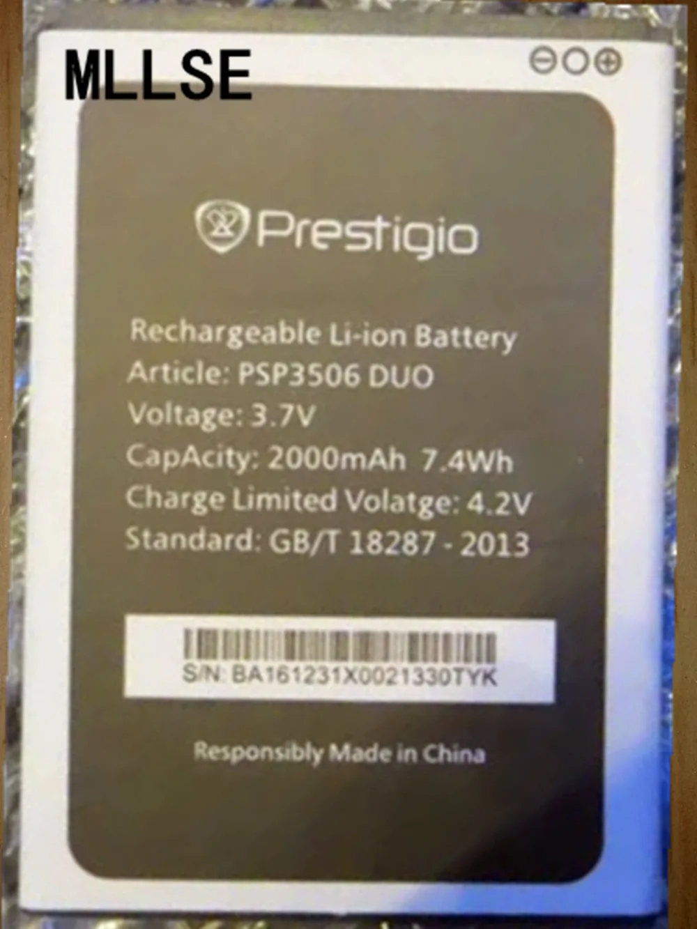Аккумулятор MLLSE 2000 мАч PSP3506 для Prestigio Wize M3 NX3 PSP3517 DUO мобильный телефон|mobile phone